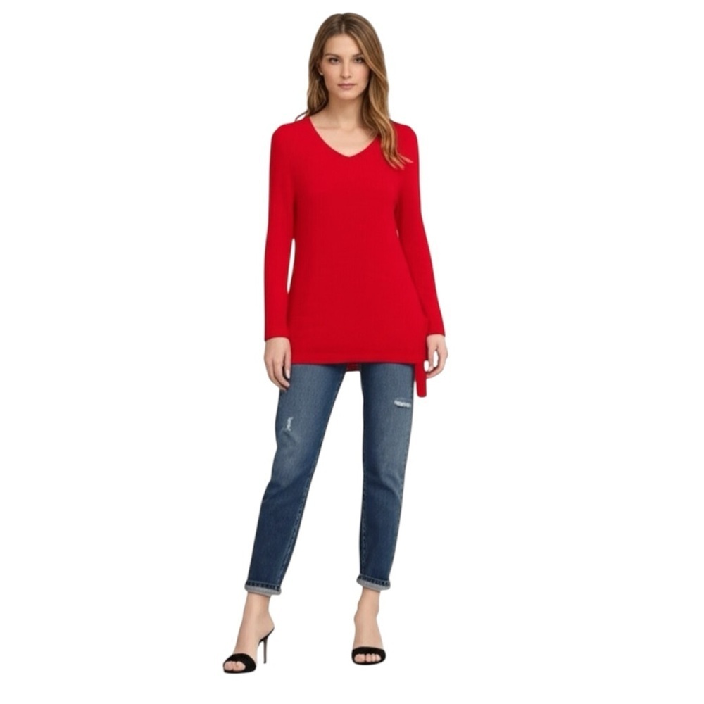 Chaus Red Textured Tunic Vintage Size 10
